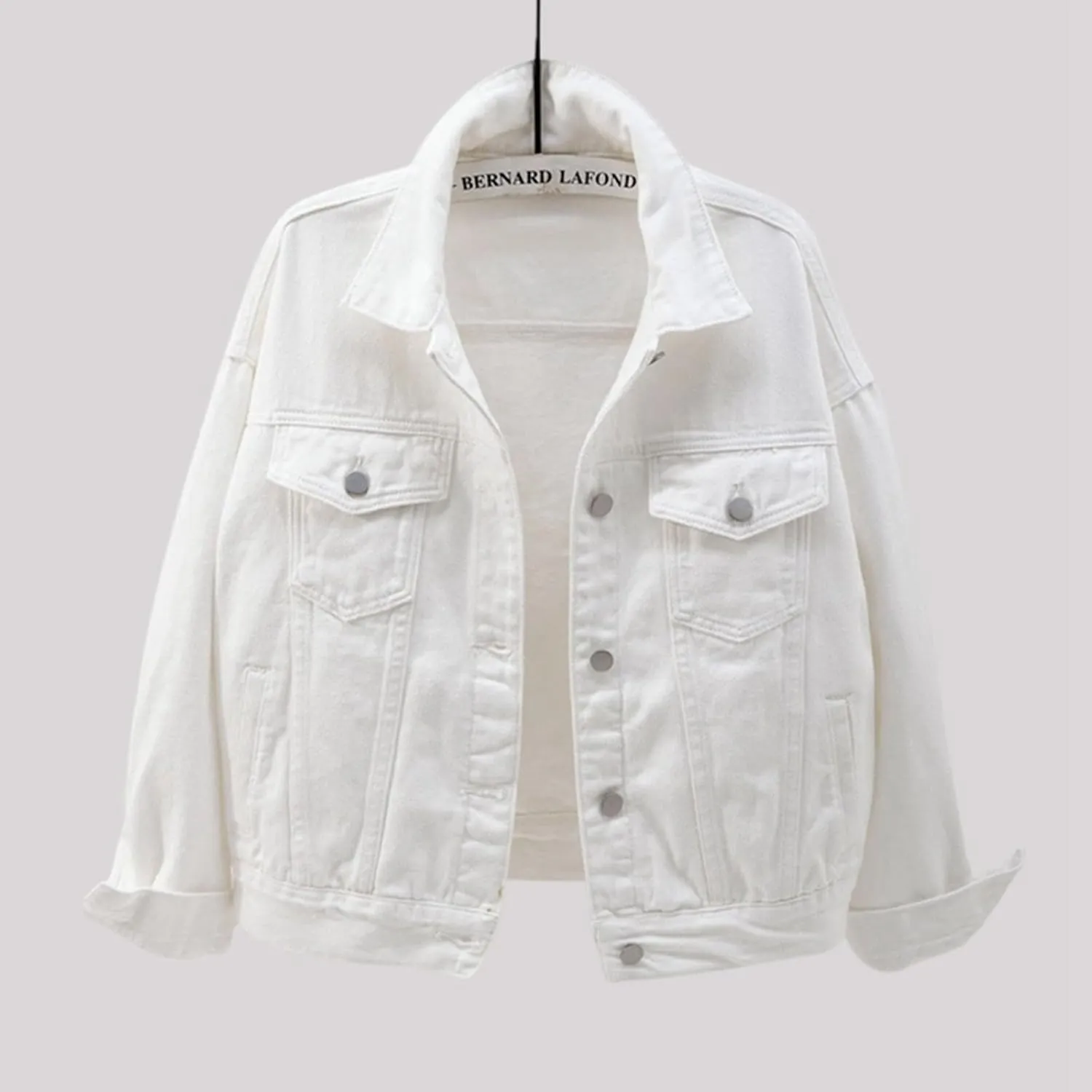 Jean Jacket Women 2025 Trendy Classic Lapel Button Down Long Sleeve Slim Fit Casual Light Weight Denim Jackets Plus Size