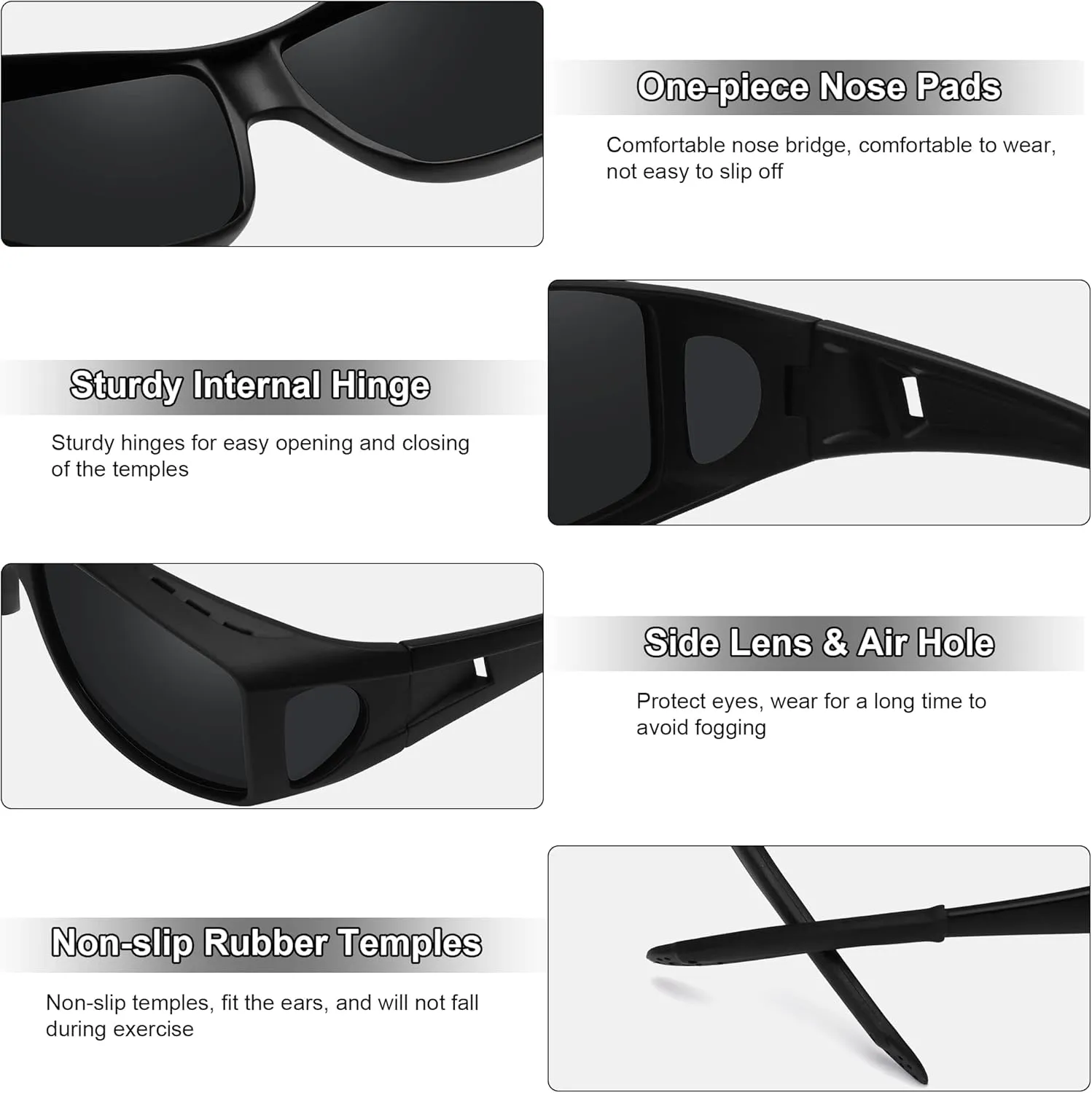 MEETSUN Fit Over Glasses Sunglasses for Men Women,Wrap Around Sunglasses Polarized UV400 Protection