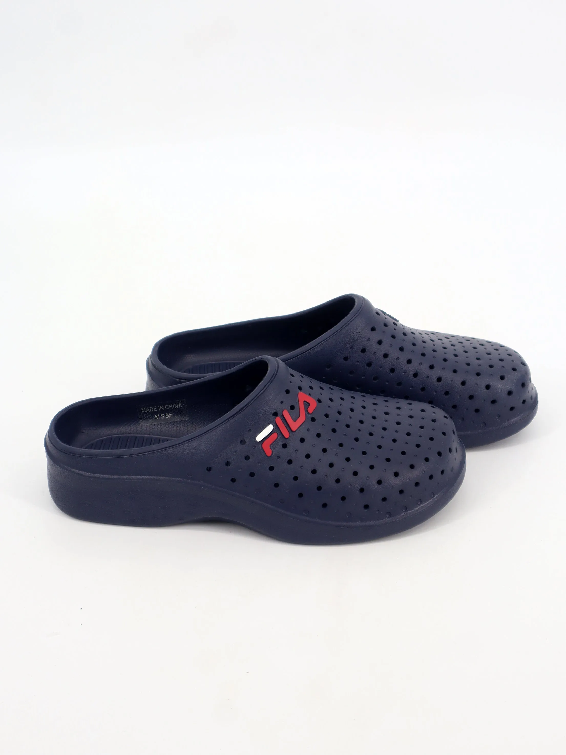 Men's Brand Logo Printed Slippers,Navy