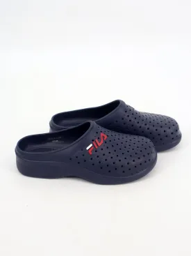 Men's Brand Logo Printed Slippers,Navy