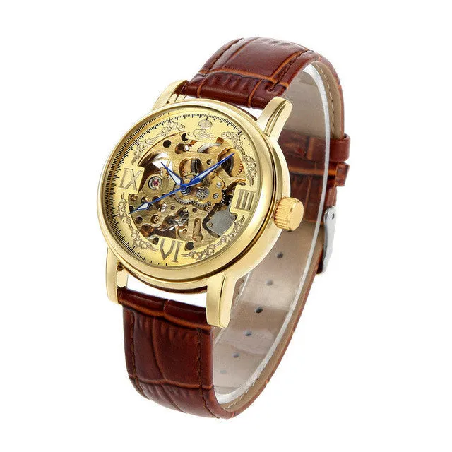 Original Mechanical Men watches Tourbillon automatic luxury brand business skeleton Genuine Leather strap Top brand relojes