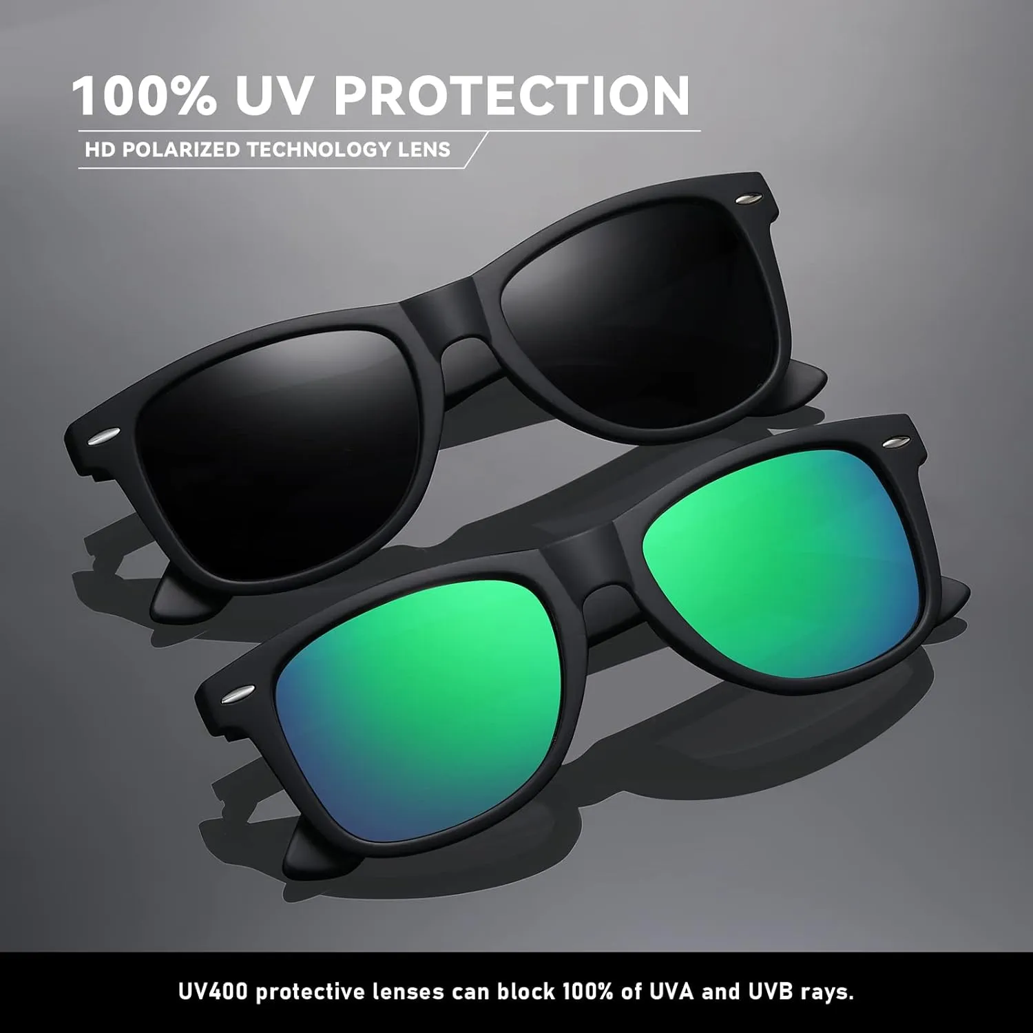 Polarized Sunglasses Womens Men - Sun glasses Fashion Trendy Driving Fishing UV Blocking UV400 Protection