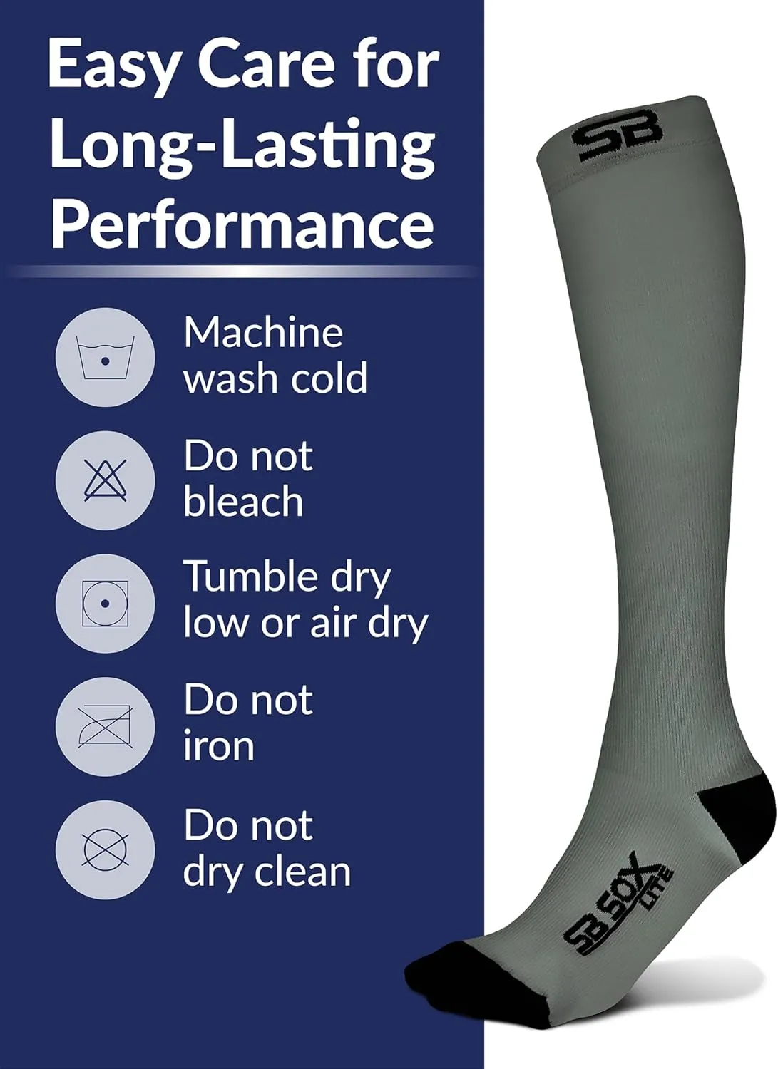 SB SOX Lite Compression Socks for Men & Women (15-20mmHg) ?C Best Compression Socks for Travel, Sports, and Daily Wear - XXL Sizes too!