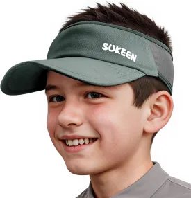 Sukeen Kids Sun Visor Hats for Girls Boys,Lightweight Sports Hat UPF50  Sun Hat Cooling Headwear Visor for Running Outdoors