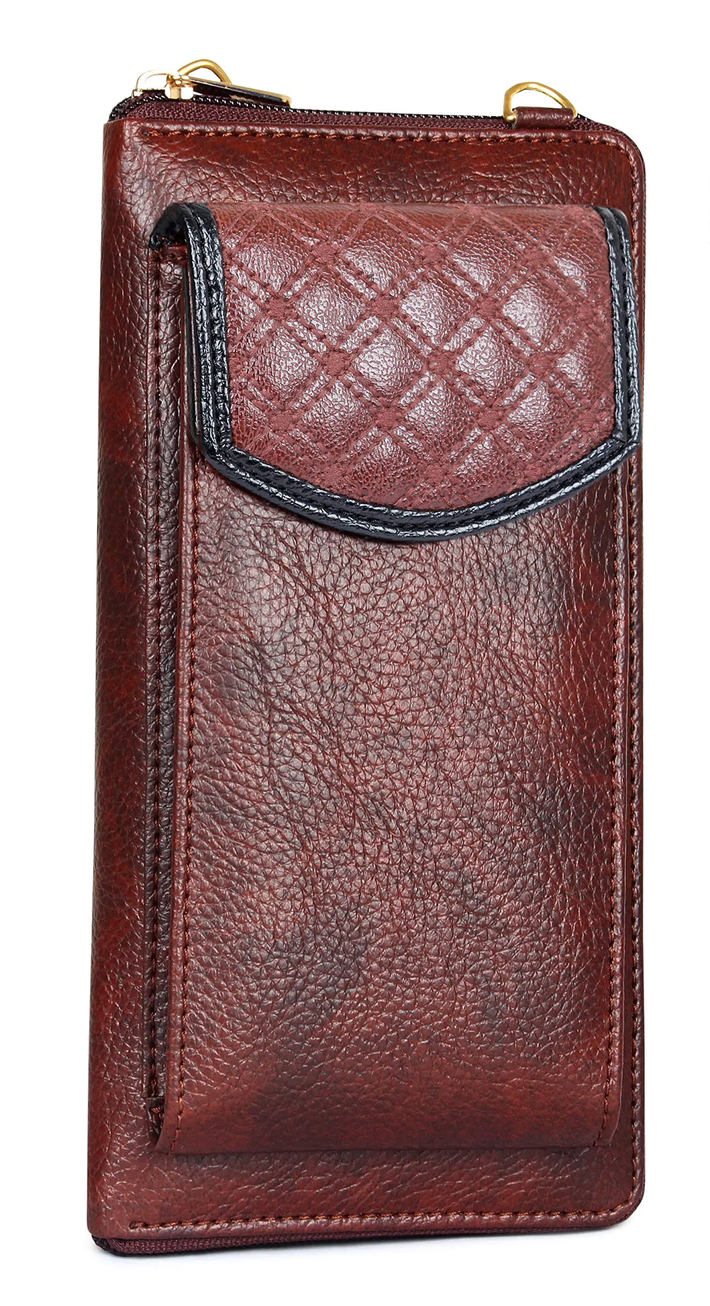 The Clownfish Classy Ladies Synthetic Wallet (Brown Black)