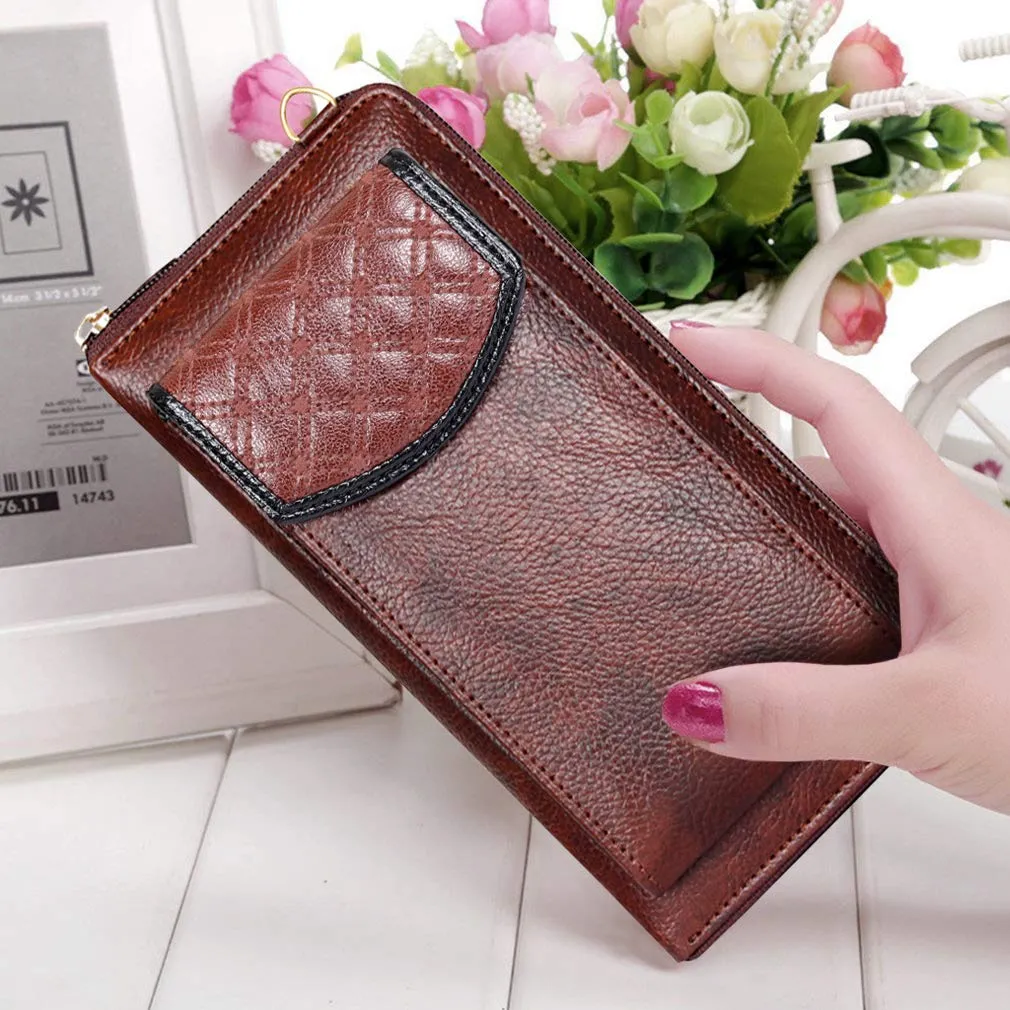 The Clownfish Classy Ladies Synthetic Wallet (Brown Black)