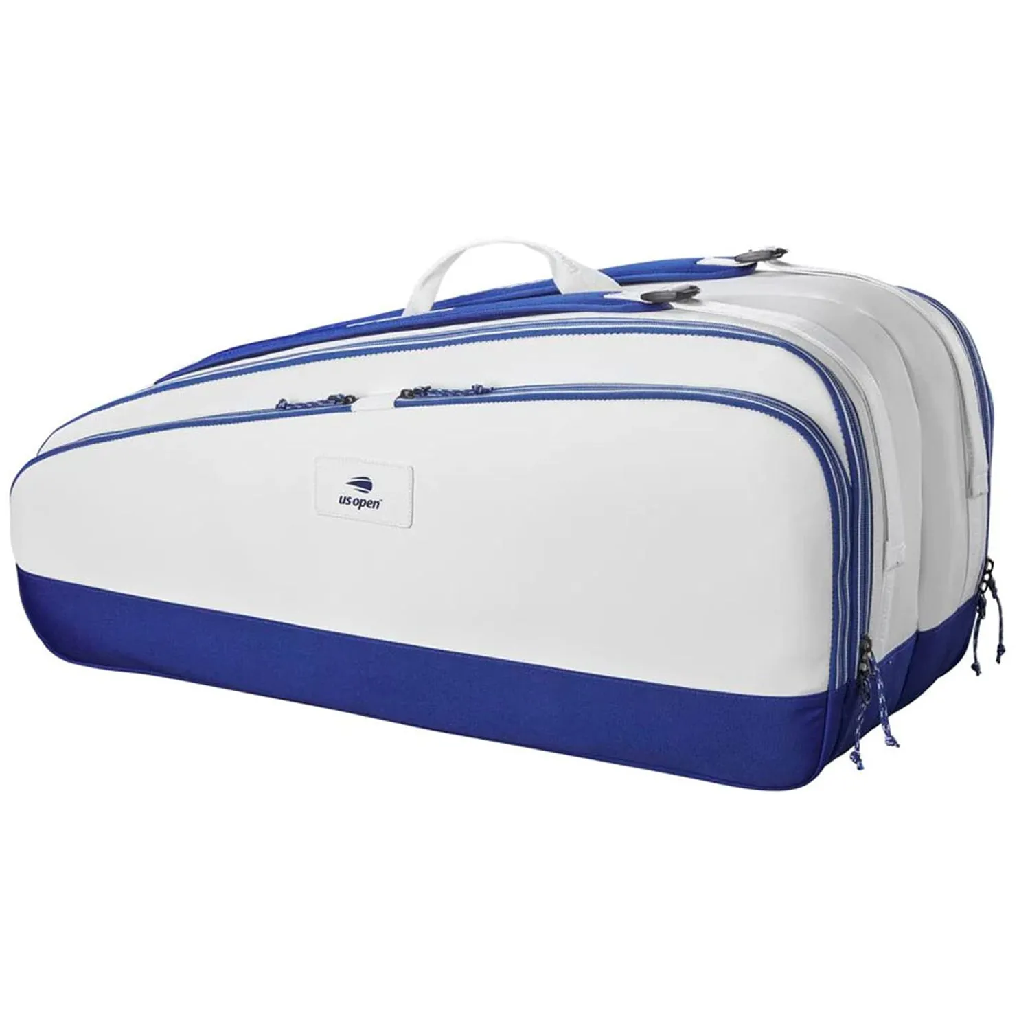 Wilson US OPEN 2023 Tour 12 Pack Racquet Bag, White/Blue